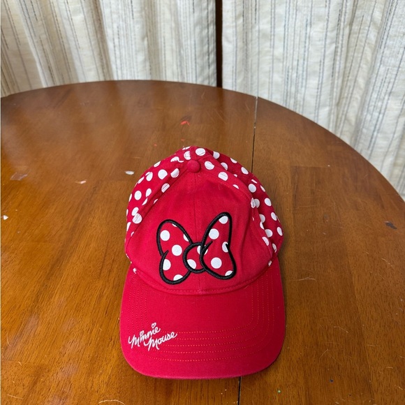Disney Minnie Mouse baseball trucker hat velcro cloth adjustable strap OSFM - Picture 1 of 6